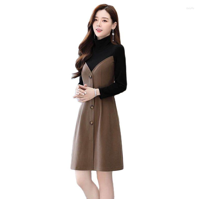Casual Dresses Wool Fashion Dress Women's 2023 Slim Stitching Temperament Waist Skirt Autumn And Winter Woolen Bottoming, Black
Casual Dresses Wool Fashion Dress Women's 2023 Slim Stitching Temperament Waist Skirt Autumn And Winter Woolen Bottoming, Black