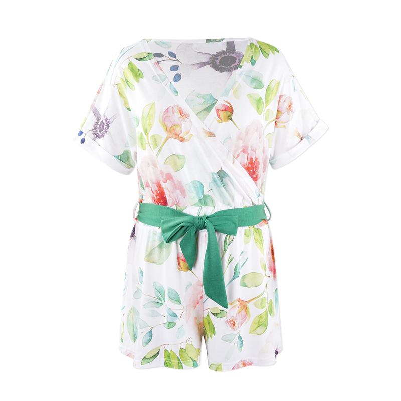 Women' Jumpsuits & Rompers Neatie Kiddie Fashion Lady Summer Floral Print Women Onesies Sleepwear V-neck Short Sleeve Sashes Sexy Romper, Multi
Women' Jumpsuits & Rompers Neatie Kiddie Fashion Lady Summer Floral Print Women Onesies Sleepwear V-neck Short Sleeve Sashes Sexy Romper, Multi