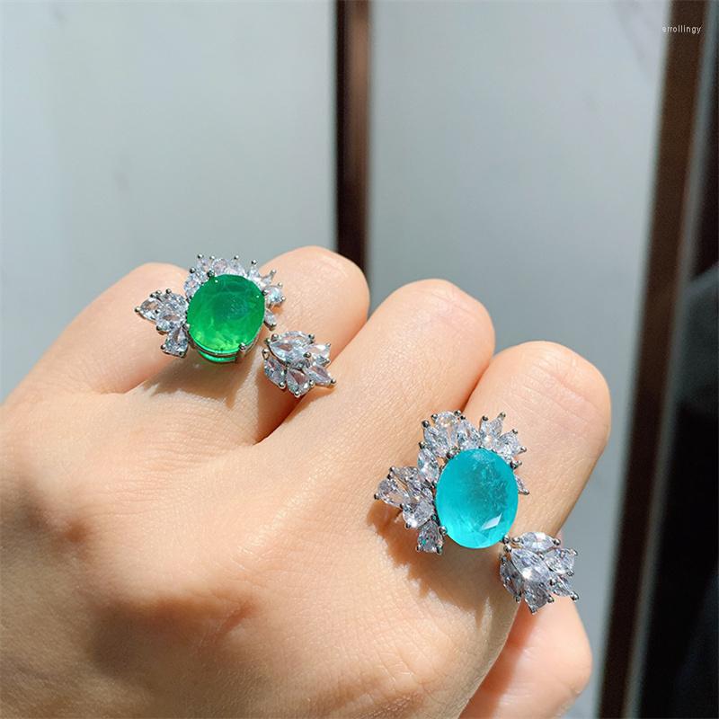 Cluster Rings QVintage Silver Paraiba Tourmaline Lab Emerald Stone Ring Wedding Party Jewelry For Women
Cluster Rings QVintage Silver Paraiba Tourmaline Lab Emerald Stone Ring Wedding Party Jewelry For Women