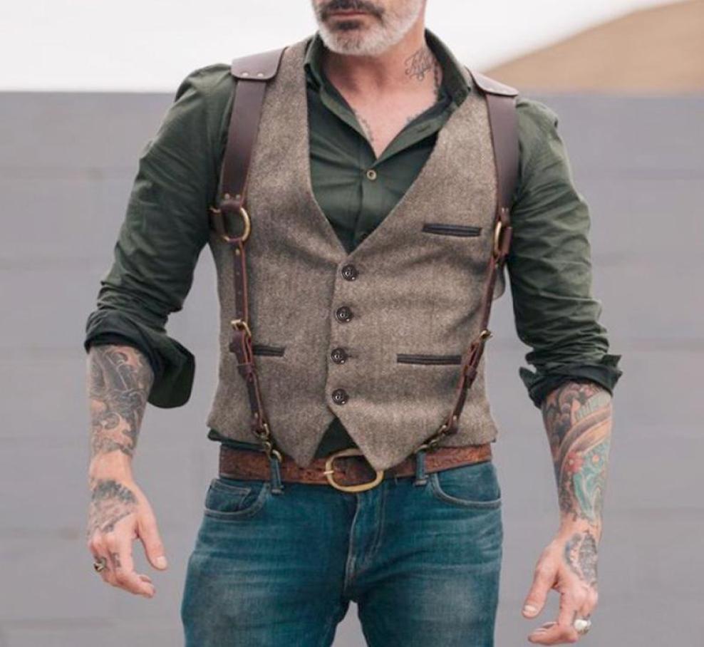 Wool Tweed Men Suit Vests Victorian Wedding Slim Fit Gilet Steampunk Cosplay Mens Waistcoat With Suede Gentleman Groomman Men0395420037, Beige
Wool Tweed Men Suit Vests Victorian Wedding Slim Fit Gilet Steampunk Cosplay Mens Waistcoat With Suede Gentleman Groomman Men0395420037, Beige
