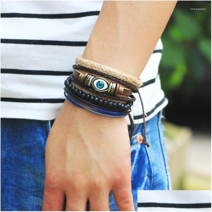 Chain Link Bracelets European And American Explosion Models Mtilayer Leather Bracelet Mens Classic Devils Eye Beaded Braided Drop De Dhrto
Chain Link Bracelets European And American Explosion Models Mtilayer Leather Bracelet Mens Classic Devils Eye Beaded Braided Drop De Dhrto