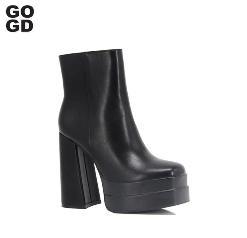 Boots GOGD Ankle Boots Women Quality Platform Boots Female Fashion Short Boot Black Chunky High Heel Women Shoes Big Size 41 220904152477
Boots GOGD Ankle Boots Women Quality Platform Boots Female Fashion Short Boot Black Chunky High Heel Women Shoes Big Size 41 220904152477
