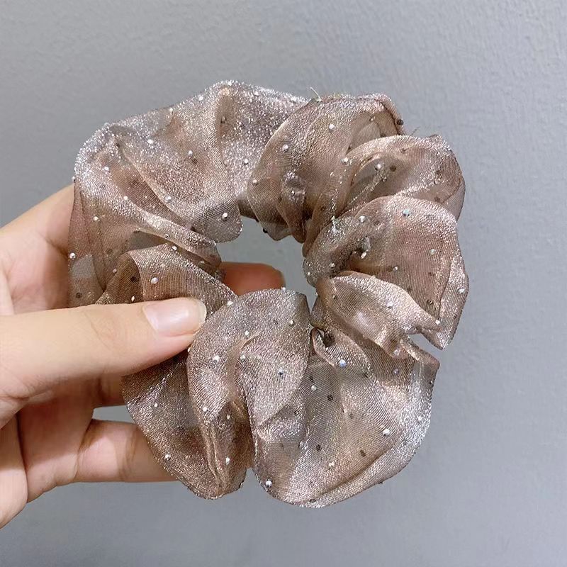 Luxury Designer Designer Hairpiece Bun Mesh Wave for woman Flower Tie - Elegant Fabric Scrunchie For Ponytails, Updos, And For Woman Hair Rings Jewelr