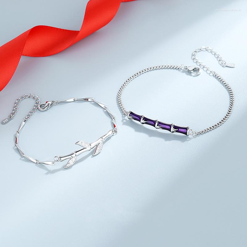 Charm Bracelets Sterling Silver Color Bamboo For Lovers Couple Hand Chain Link Original Fashion Jewelry
Charm Bracelets Sterling Silver Color Bamboo For Lovers Couple Hand Chain Link Original Fashion Jewelry