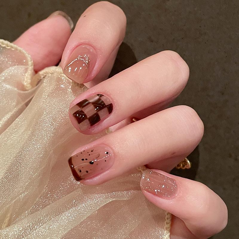 False Nails 24Pcs Fake Nail Girls Short Wearable Art Tips Press On Full Cover Manicure French With Jelly GlueFalse FalseFalse, 4 sheet glue sticker
False Nails 24Pcs Fake Nail Girls Short Wearable Art Tips Press On Full Cover Manicure French With Jelly GlueFalse FalseFalse, 4 sheet glue sticker