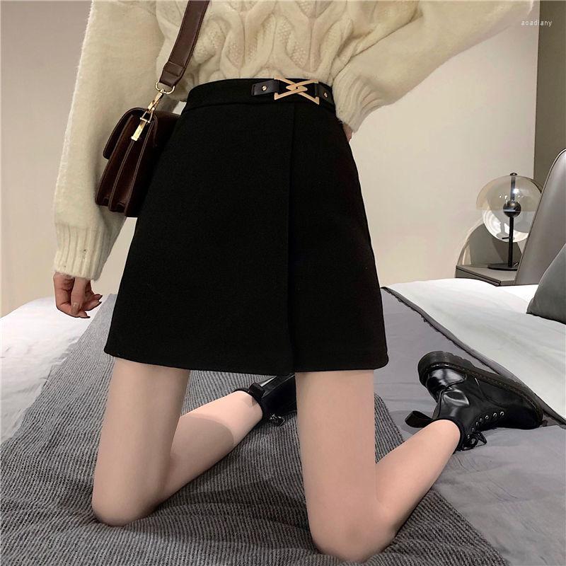 Skirts Woman Tweed Skirt Slim Fit Thick Woolen Mini Winter Female Feminina Black Fashion Casual Pleated A-line G137
Skirts Woman Tweed Skirt Slim Fit Thick Woolen Mini Winter Female Feminina Black Fashion Casual Pleated A-line G137