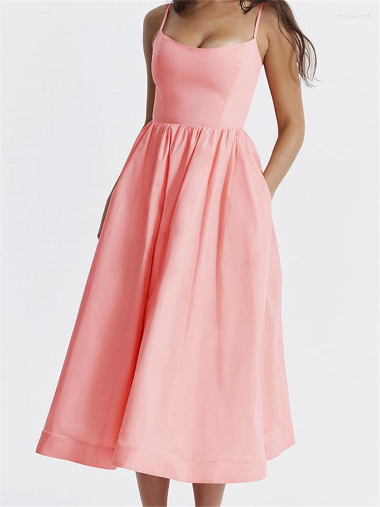 Casual Dresses Women Solid Color Long Dress Spaghetti Strap Low Cut Pleated A-line 2023 Summer Sexy Elegant Y2K, Black
Casual Dresses Women Solid Color Long Dress Spaghetti Strap Low Cut Pleated A-line 2023 Summer Sexy Elegant Y2K, Black