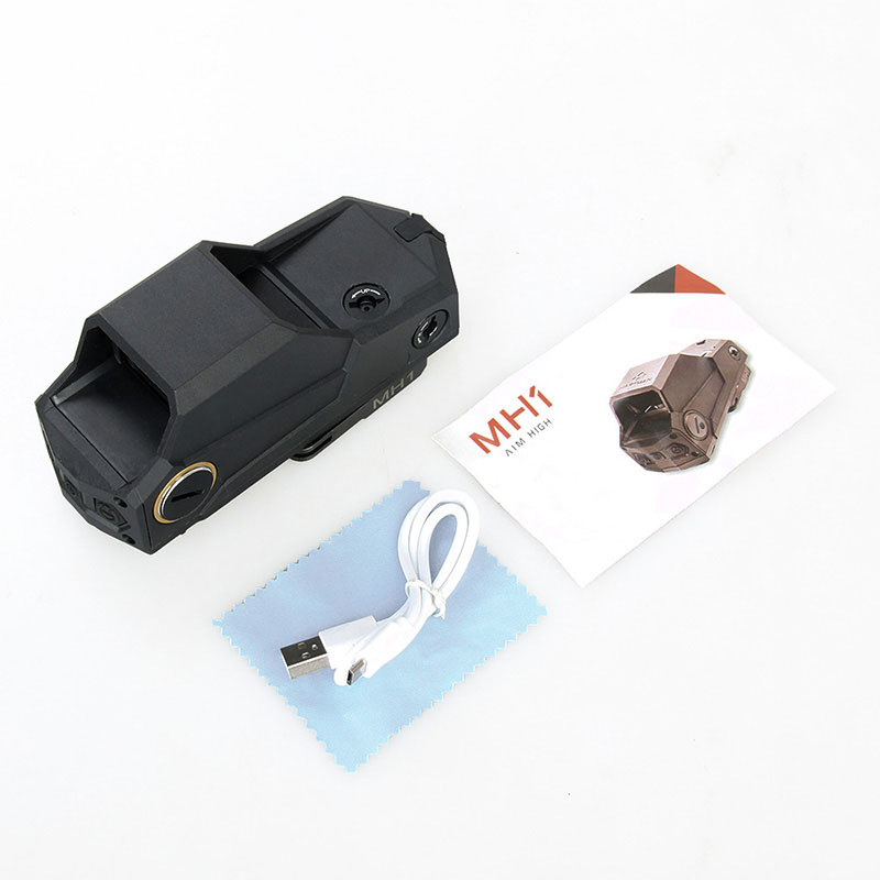 MH1 Red Dot Sight Scope USB charge Dual Motion Sensor Reflex Sight 2 MOA Red Dot Reticle with Side Leveling Marks