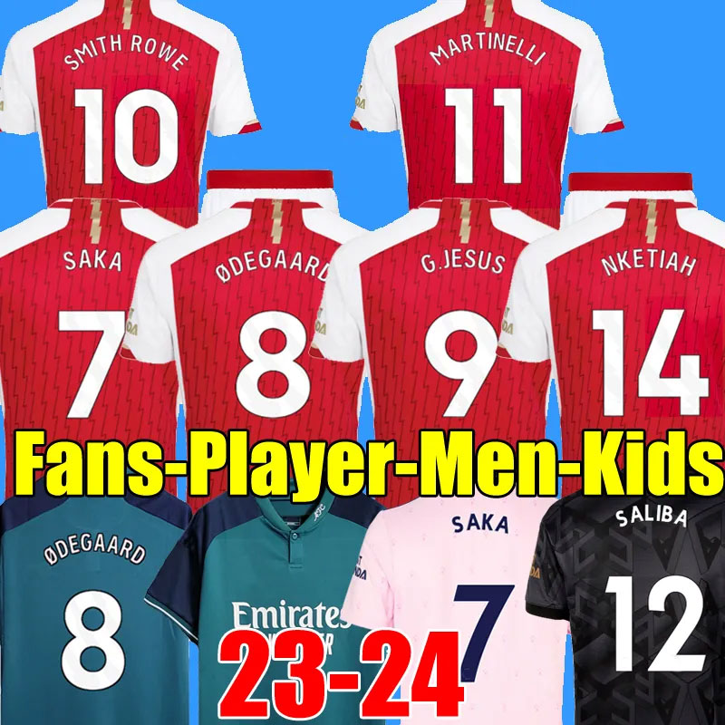 22 23 24 G.JESUS SAKA soccer jerseys Fans Player version SMITH ARSen ROWE ODEGAARD TROSSARD MARTINELLI KIWIOR JORGINHO 2023 2024 football top shirt Men Kids kit., 22-23 home
22 23 24 G.JESUS SAKA soccer jerseys Fans Player version SMITH ARSen ROWE ODEGAARD TROSSARD MARTINELLI KIWIOR JORGINHO 2023 2024 football top shirt Men Kids kit., 22-23 home