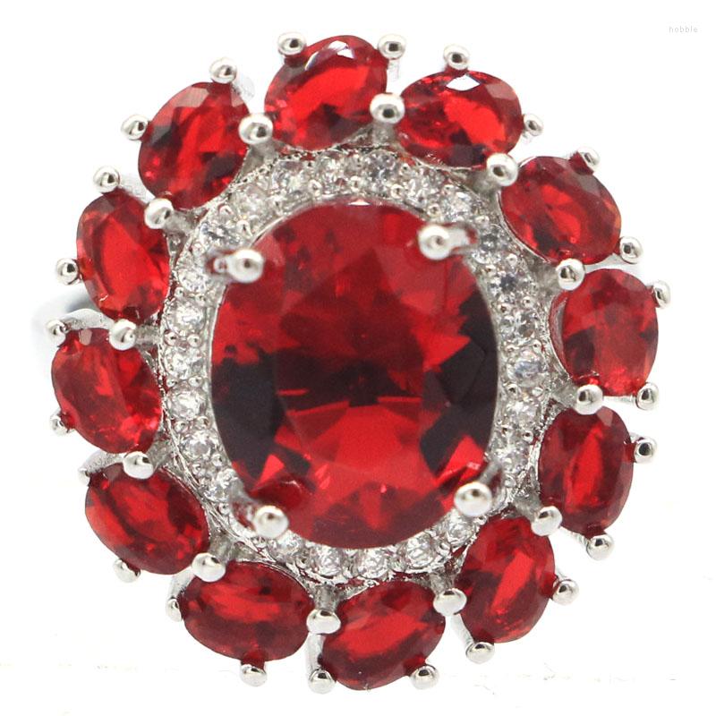 Cluster Rings 925 SOLID STERLING SILVER Ring 5g Statement Red Blood Rubies Swiss Blue Topaz White CZ Jewelry For Woman's
Cluster Rings 925 SOLID STERLING SILVER Ring 5g Statement Red Blood Rubies Swiss Blue Topaz White CZ Jewelry For Woman's