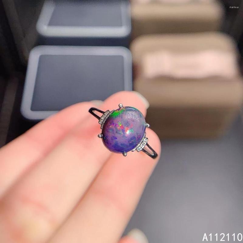 Cluster Rings Fine Jewelry 925 Sterling Silver Inlaid With Natural Large Gem Women's Luxury Elegant Oval Black Opal Adjustable Ring
Cluster Rings Fine Jewelry 925 Sterling Silver Inlaid With Natural Large Gem Women's Luxury Elegant Oval Black Opal Adjustable Ring
