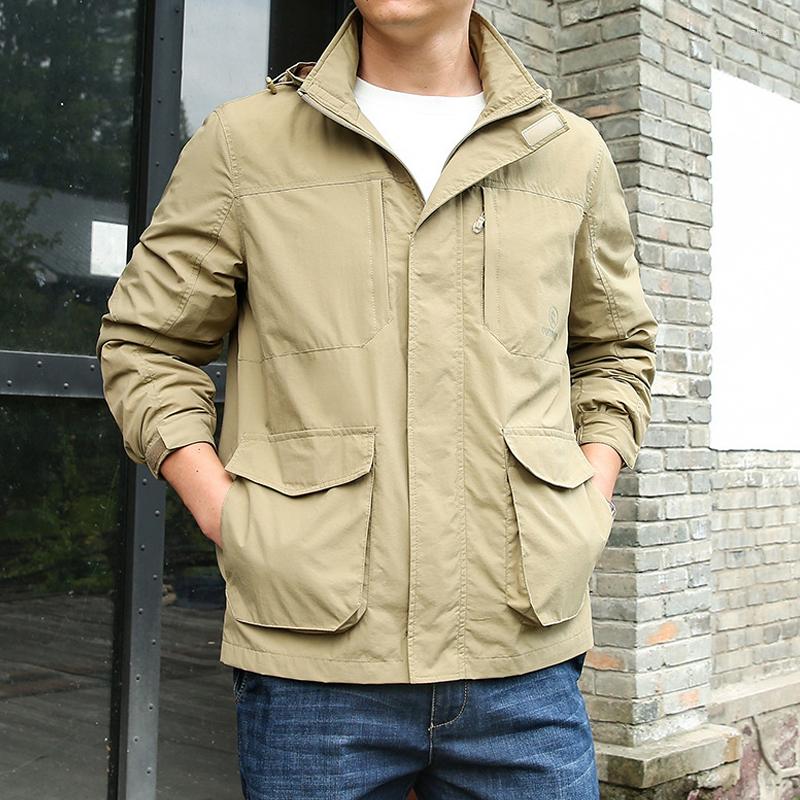 Hunting Jackets Outdoor Multipockets Casual Coat Spring Functional Windbreaker Teenage Boys Hiking Fishing Work Outerwear Autumn Men's J, Khaki 
Hunting Jackets Outdoor Multipockets Casual Coat Spring Functional Windbreaker Teenage Boys Hiking Fishing Work Outerwear Autumn Men's J, Khaki