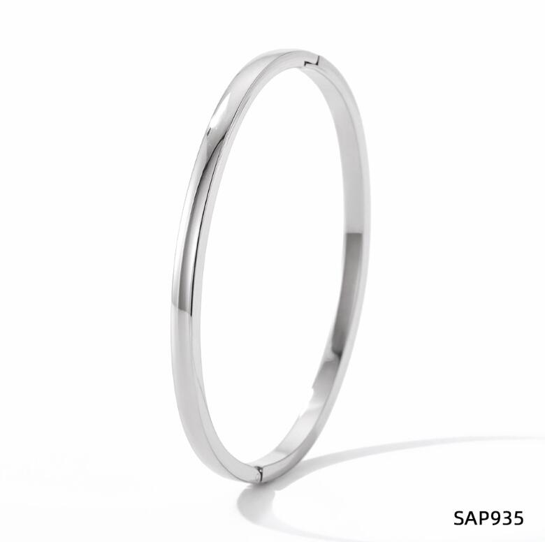 Stainless Steel Crystal Bangle Bracelet for Women, Gold Plated, Wedding Party Jewelry, Holiday Gift, Never Fade 5330