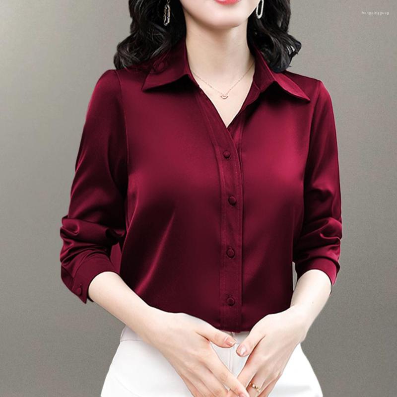 Women's Blouses Spring Fashion Women And Shirts Elegant Long Sleeve Lapel Satin Silk Female Office Tops Blusas Mujer De Moda 2023, Peacock blue
Women's Blouses Spring Fashion Women And Shirts Elegant Long Sleeve Lapel Satin Silk Female Office Tops Blusas Mujer De Moda 2023, Peacock blue