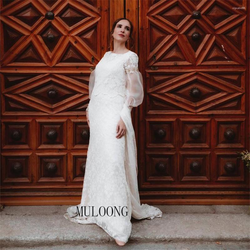 Wedding Dress MULOONG Lace Appliques Full Sleeve High Neck Mermaid Floor Length Sweep Train White Gowns Vestidos De Novia, Ivory
Wedding Dress MULOONG Lace Appliques Full Sleeve High Neck Mermaid Floor Length Sweep Train White Gowns Vestidos De Novia, Ivory