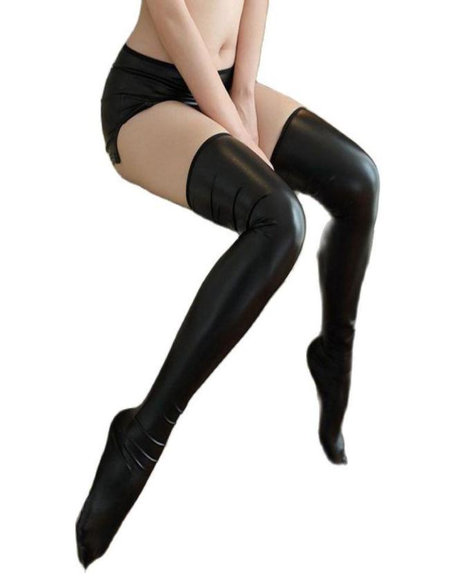 Socks Hosiery Women Elasticity PU Shiny Wet Look High Stockings Faux Leather Long Knee Lingerie DS Nightclub Arena Wear7425227, Black
Socks Hosiery Women Elasticity PU Shiny Wet Look High Stockings Faux Leather Long Knee Lingerie DS Nightclub Arena Wear7425227, Black