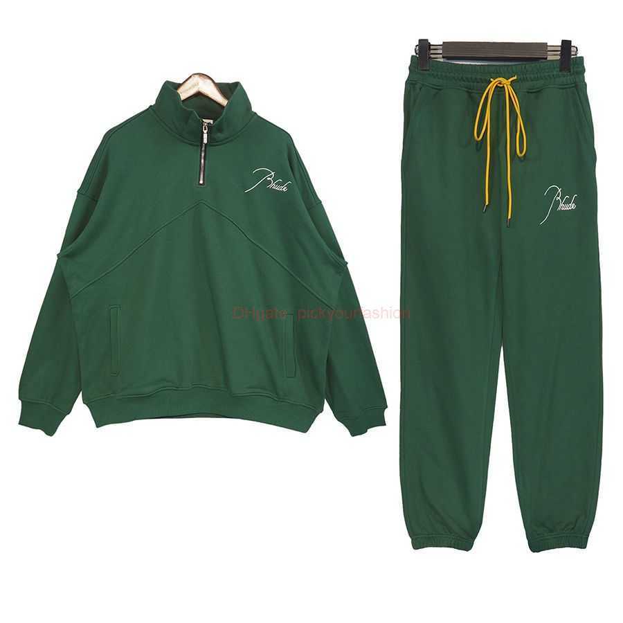 Designer Clothing Mens Sweatshirts Hoodies Rhude Mock Neck Half Zip Letter Embroidery Panel Sweatpants Set Fashion Streetwear Pullover jacket Jumpers Tops Sports, Shipping fee
Designer Clothing Mens Sweatshirts Hoodies Rhude Mock Neck Half Zip Letter Embroidery Panel Sweatpants Set Fashion Streetwear Pullover jacket Jumpers Tops Sports, Shipping fee