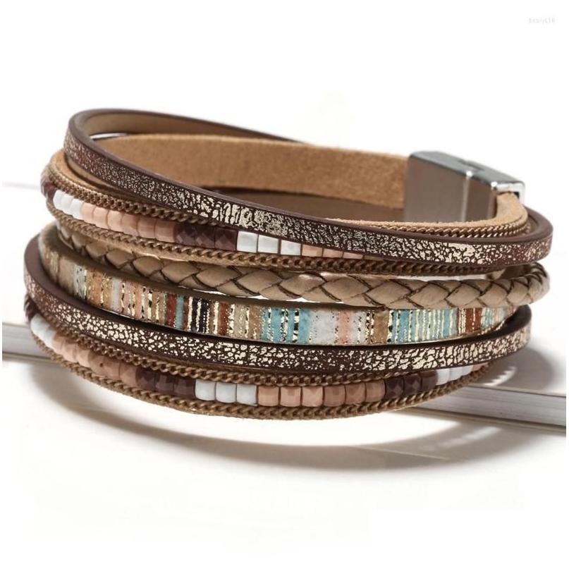 Bangle 2023 Bohemian Bracelet Hand Braided Leather Rope Alloy Magnetic Buckle Ladies Fashion Drop Delivery Jewelry Bracelets Dhxhi
Bangle 2023 Bohemian Bracelet Hand Braided Leather Rope Alloy Magnetic Buckle Ladies Fashion Drop Delivery Jewelry Bracelets Dhxhi