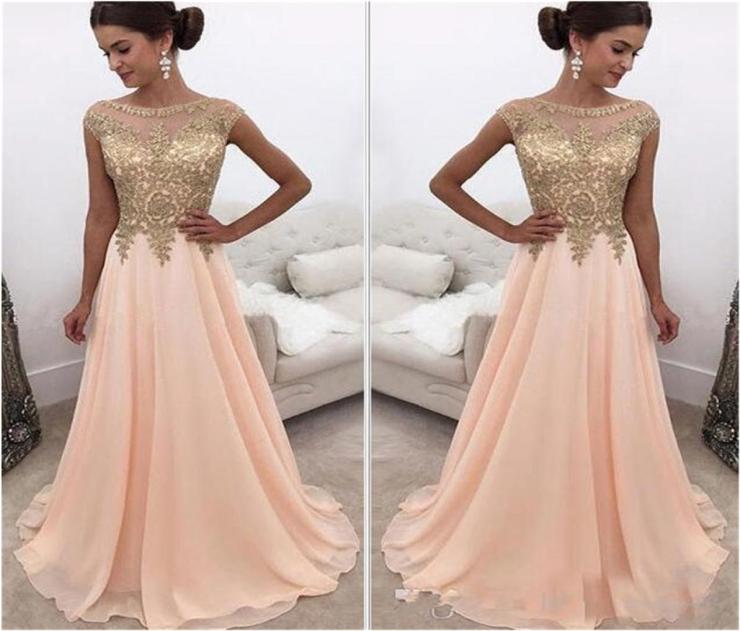 2020 Arab Evening Gowns A Line Formal Wear Sheer Scoop Neck Chiffon Long Prom Dresses With Gold Applique Beads9596467, Black
2020 Arab Evening Gowns A Line Formal Wear Sheer Scoop Neck Chiffon Long Prom Dresses With Gold Applique Beads9596467, Black