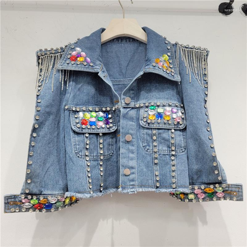 Women's Jackets Women Short Denim Jacket Coat Spring Pearl Diamonds Chain Tassel Frayed Burrs Hem Half Sleeve Female Jeans Streetwear, Blue
Women's Jackets Women Short Denim Jacket Coat Spring Pearl Diamonds Chain Tassel Frayed Burrs Hem Half Sleeve Female Jeans Streetwear, Blue