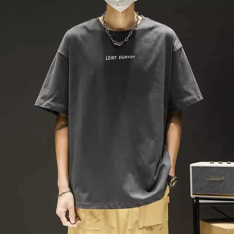 summer fashion brand round neck loose and versatile short sleeved T-shirt for men, 015 blue
summer fashion brand round neck loose and versatile short sleeved T-shirt for men, 015 blue