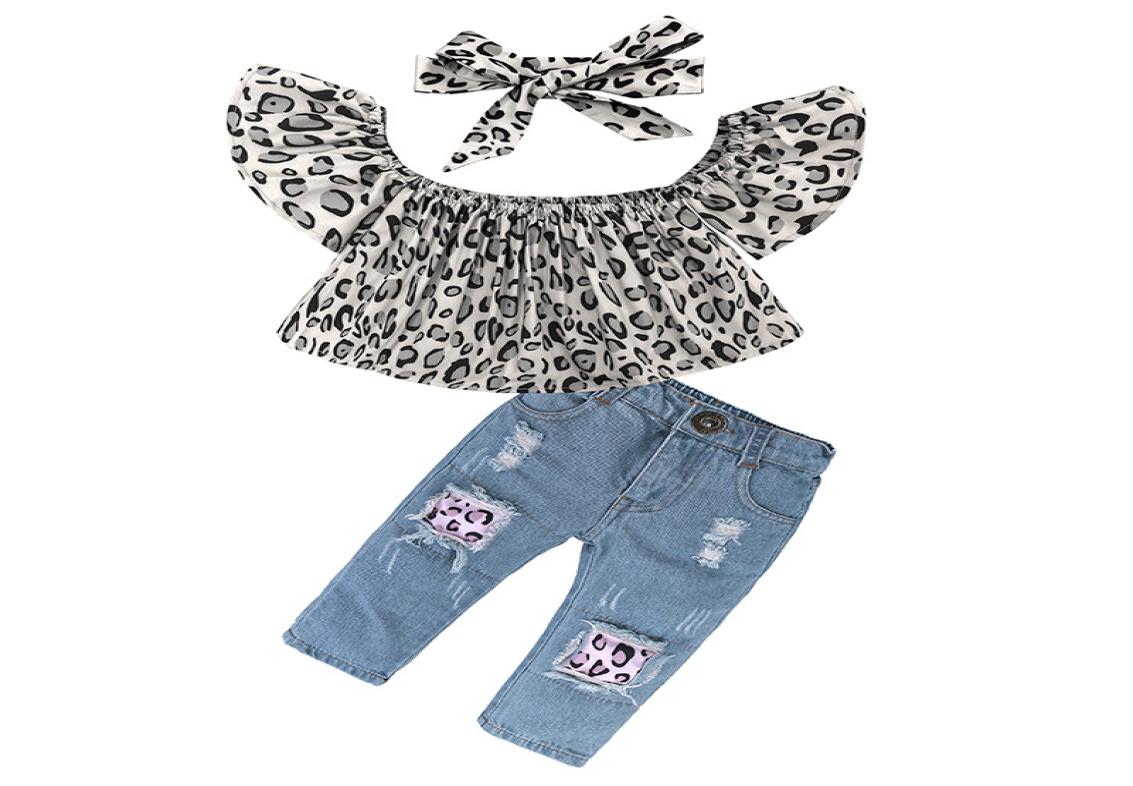New Fashion Toddler Baby Girls Off Shoulder Leopard Printed TopDestroyed Ripped JeansHeadband Kids Clothes Outfit Set6138634, Brown
New Fashion Toddler Baby Girls Off Shoulder Leopard Printed TopDestroyed Ripped JeansHeadband Kids Clothes Outfit Set6138634, Brown