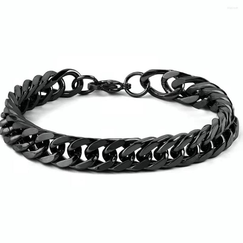 Link Bracelets 316L Stainless Steel Cuban Chain For Men Women Brack 18k Real Gold Plating Thick Strong Kpop Hip Hop Jewelry Gift DIY
Link Bracelets 316L Stainless Steel Cuban Chain For Men Women Brack 18k Real Gold Plating Thick Strong Kpop Hip Hop Jewelry Gift DIY