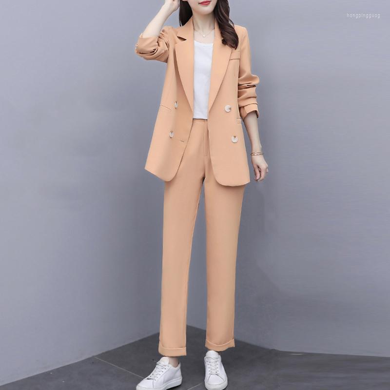 Women's Two Piece Pants Vintage Autumn Spring Woman Suit Notched Blazer Jacket & Elastic Waist Pant Office Lady Wear Women Suits Female, Blue
Women's Two Piece Pants Vintage Autumn Spring Woman Suit Notched Blazer Jacket & Elastic Waist Pant Office Lady Wear Women Suits Female, Blue