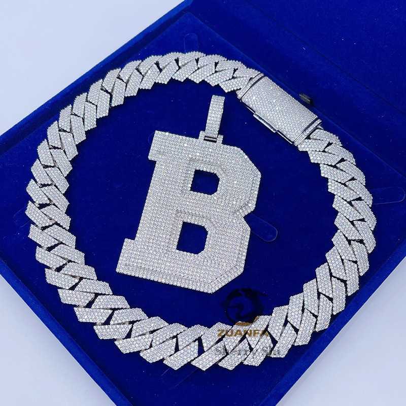 Hip Hop Gold Iced Out Vvs Moissanite Diamond Custom Letter Name Necklace