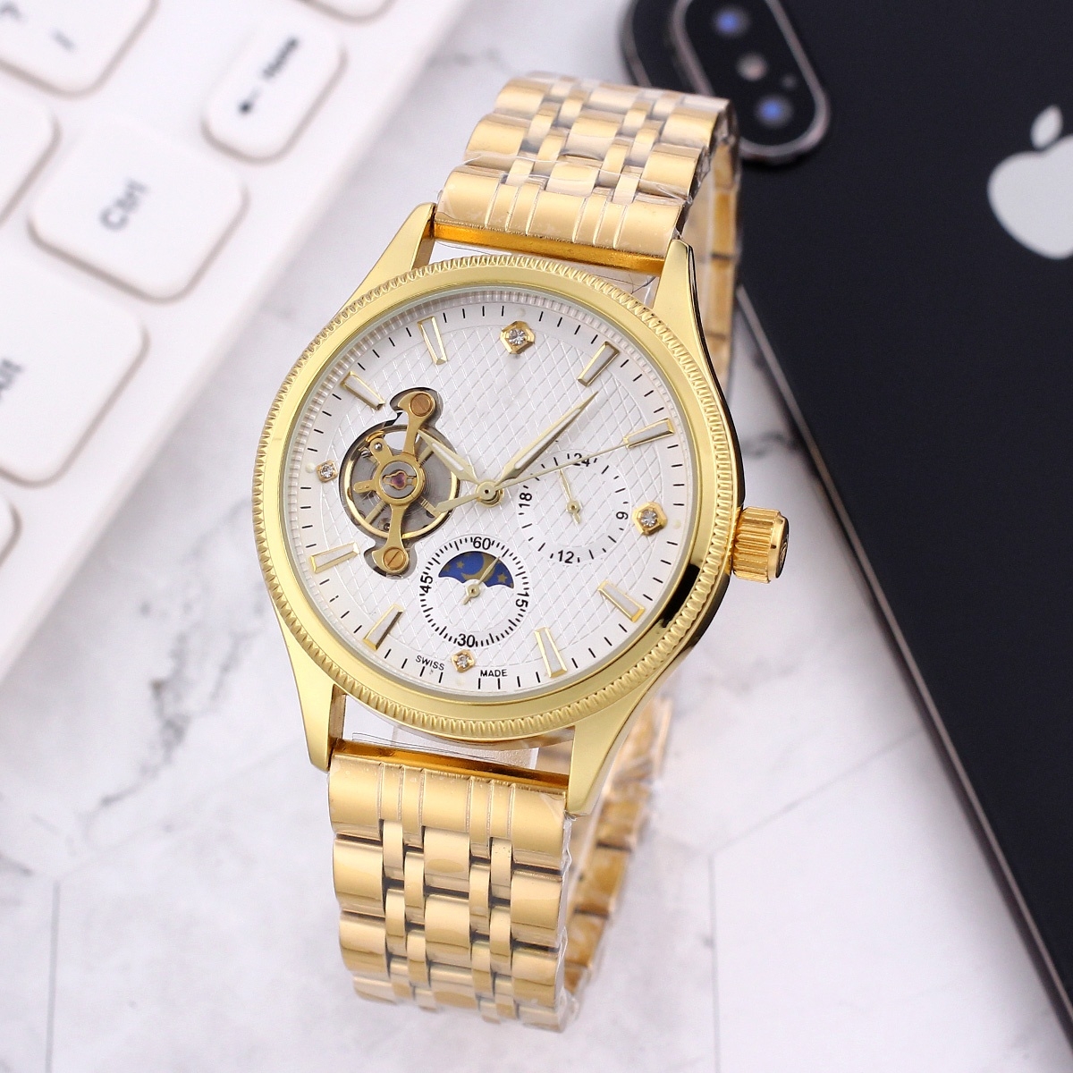 Mens Automatic Mechanical Tourbillon wristwatches Luxury Fashion Brand Leather watch Mens Watches Relogio Masculino Watch #5, A2
Mens Automatic Mechanical Tourbillon wristwatches Luxury Fashion Brand Leather watch Mens Watches Relogio Masculino Watch #5, A2