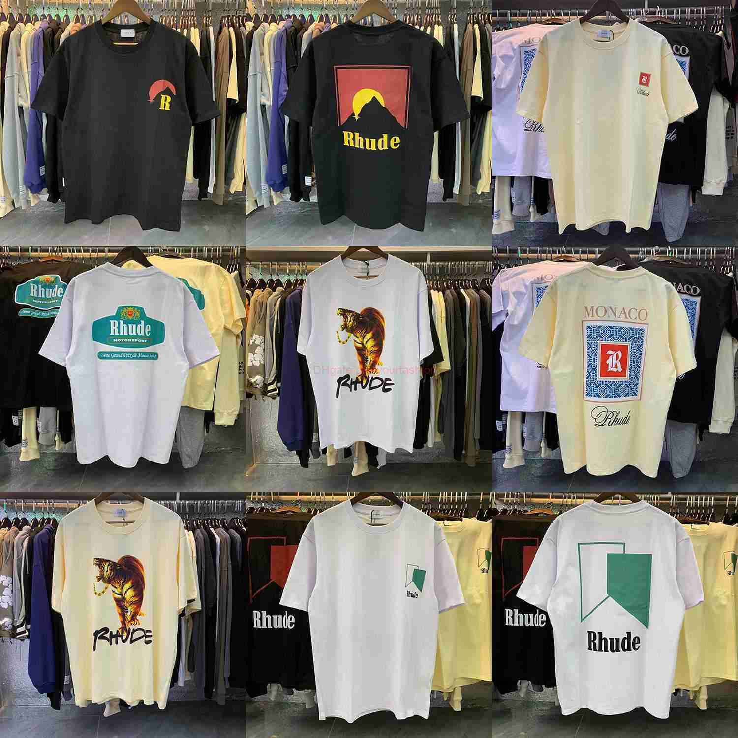 Designer Fashion Clothing Tees Tshirt Trendy Rhude American Street Ins High Street Loose Print Mens Womens Pure Cotton Round Neck Short Sleeve Underlay Tshirt Summe, Black 5026
Designer Fashion Clothing Tees Tshirt Trendy Rhude American Street Ins High Street Loose Print Mens Womens Pure Cotton Round Neck Short Sleeve Underlay Tshirt Summe, Black 5026