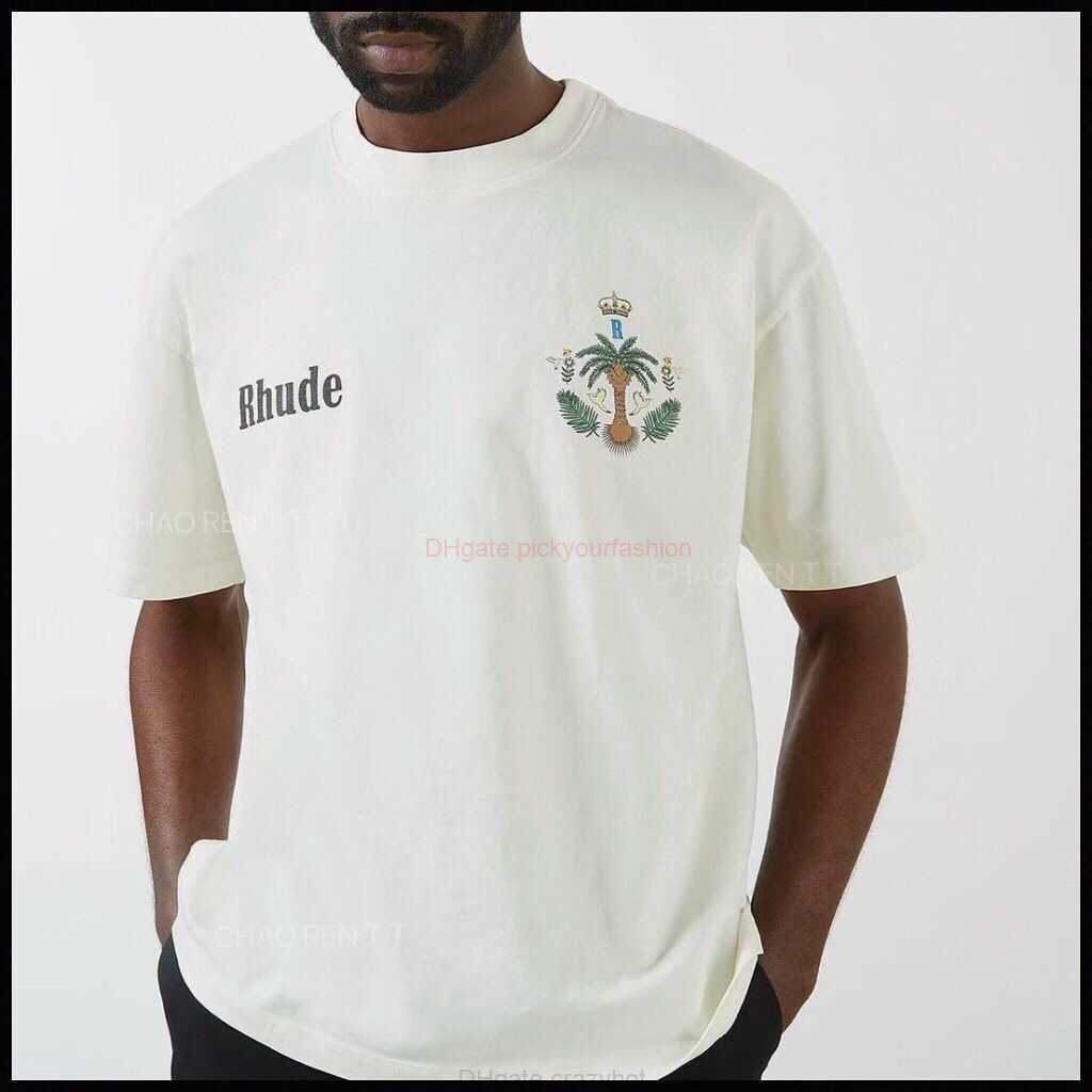 Designer Fashion Clothing Tees Tshirt American Rhude 23x Springsummer Crown Flower Print Casual Round Neck Short Sleeve Tshirt Versatile for Couples Cotton Street, White
Designer Fashion Clothing Tees Tshirt American Rhude 23x Springsummer Crown Flower Print Casual Round Neck Short Sleeve Tshirt Versatile for Couples Cotton Street, White