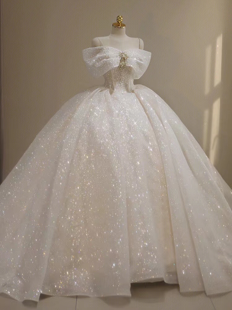 Dubai Arabic Plus Size Dress Ball Wedding Sexy Sweetheart Backless Sweep Train Bridal Gowns Bg Beading Sequins Wed Dresses Shiny Gown 403