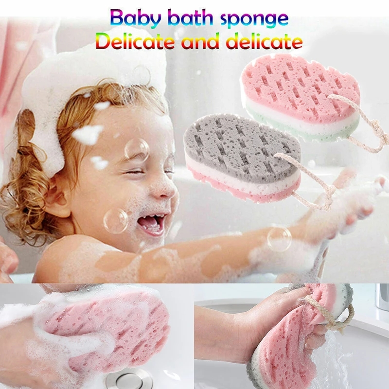 Soft Sponge Bath Ball Skin Exfoliating Shower Rub Whole Body Massage Brush Scrubber For Baby Adult Bathroom Accessories