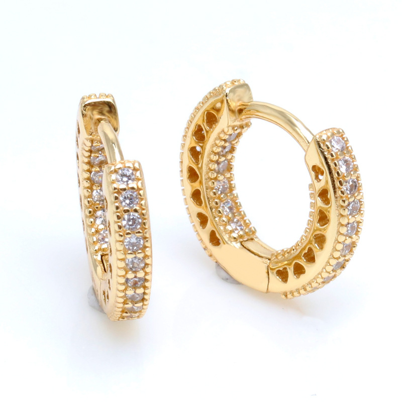 Women's Fashionable Sterling Silver Heart-Shaped Hoop Earrings - Choice of Three Colors