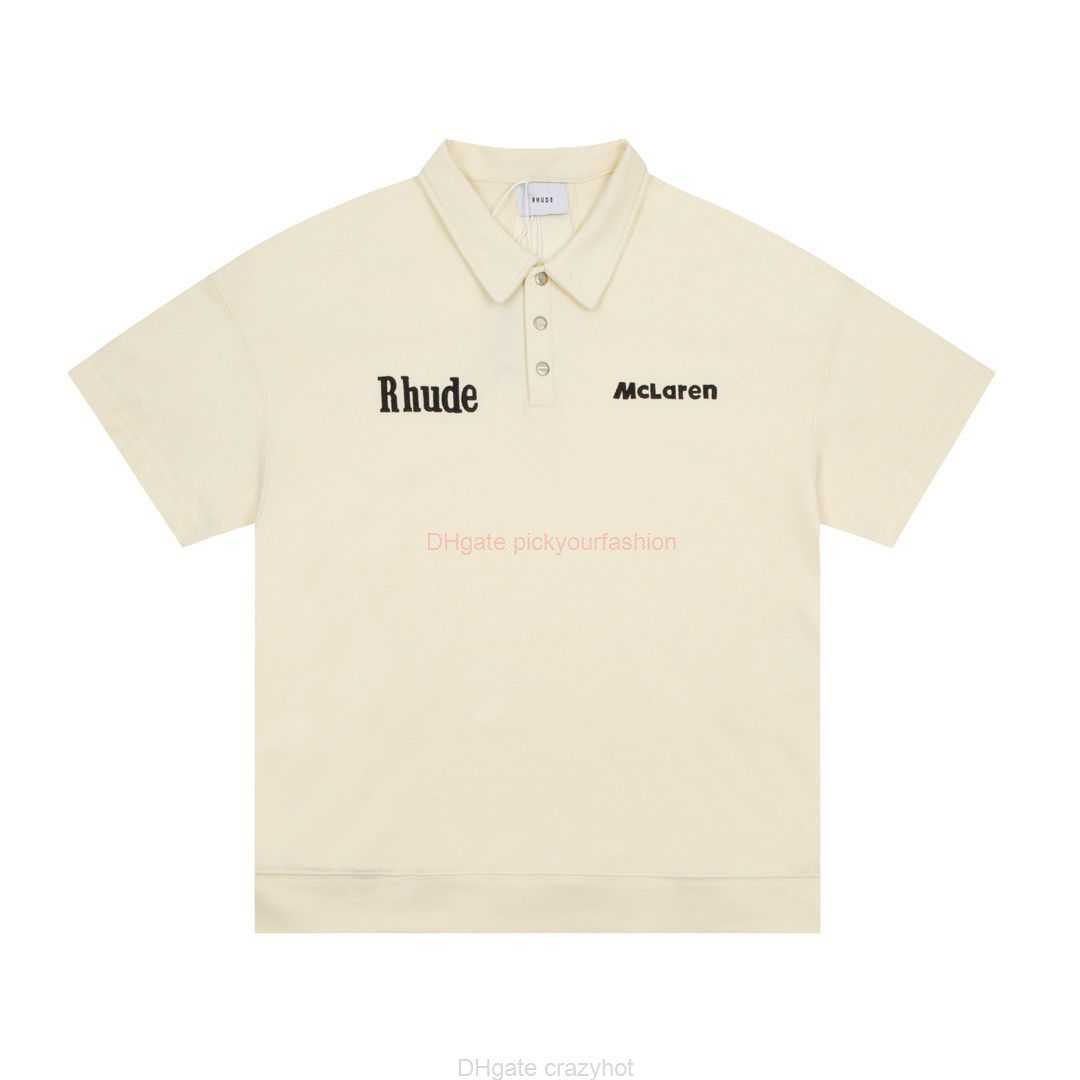 Designer Fashion Clothing Tees Tshirt High Edition Rhude Co Branded Mclaren High Street Fashion Brand Loose Relaxed Polo Shirt Short Sleeve Tshirt Cotton Streetwea, Apricot
Designer Fashion Clothing Tees Tshirt High Edition Rhude Co Branded Mclaren High Street Fashion Brand Loose Relaxed Polo Shirt Short Sleeve Tshirt Cotton Streetwea, Apricot