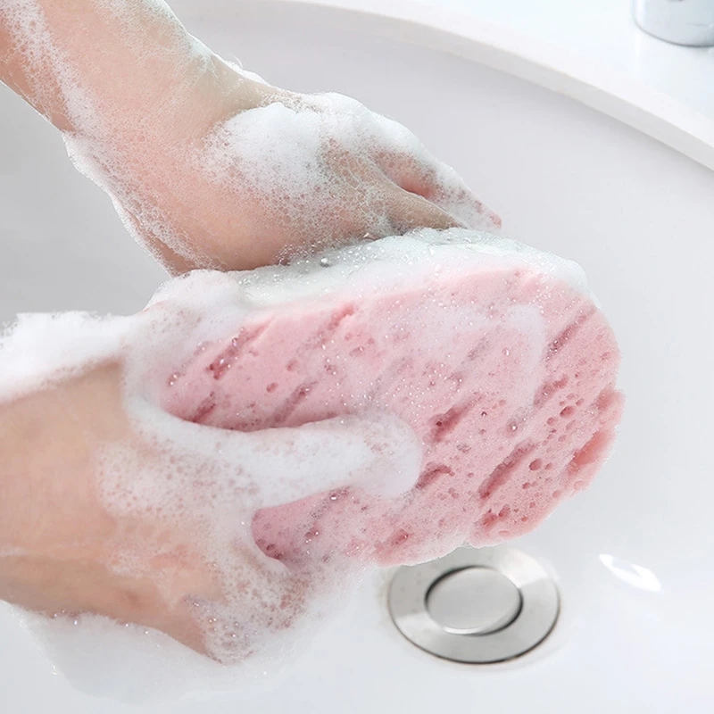 Soft Sponge Bath Ball Skin Exfoliating Shower Rub Whole Body Massage Brush Scrubber For Baby Adult Bathroom Accessories