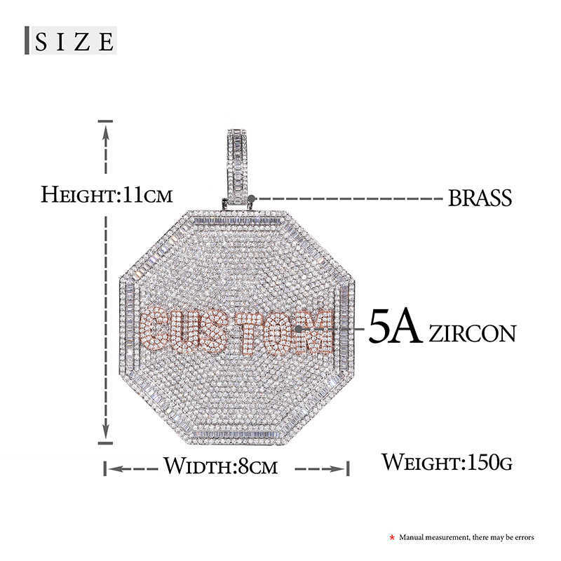 Hip Hop Jewelry 925 Sterling Silver Full Vvs Moissanite Diamond Custom Iced Out Honeycomb Pendant for Men Women