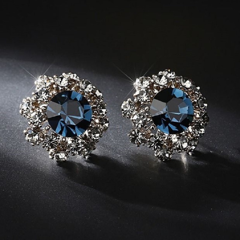 Designer Fashionable Charm Earrings - Sparkling Rhinestone Accents Ideal for Celebrations