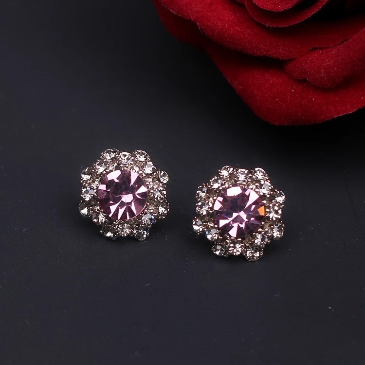 Designer Fashionable Charm Earrings - Sparkling Rhinestone Accents Ideal for Celebrations