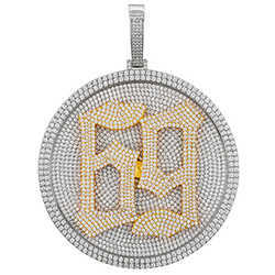 Drop Shipping Hip Hop Jewelry Gold Plated Sterg Sier Full Vvs Moissanite Iced Out 69 Pendant