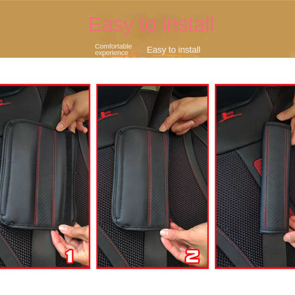 New Car accessories seat belt PU Leather Safety Belt Shoulder Cover Breathable Protection Seat Belt Padding Pad Auto Interior Access
