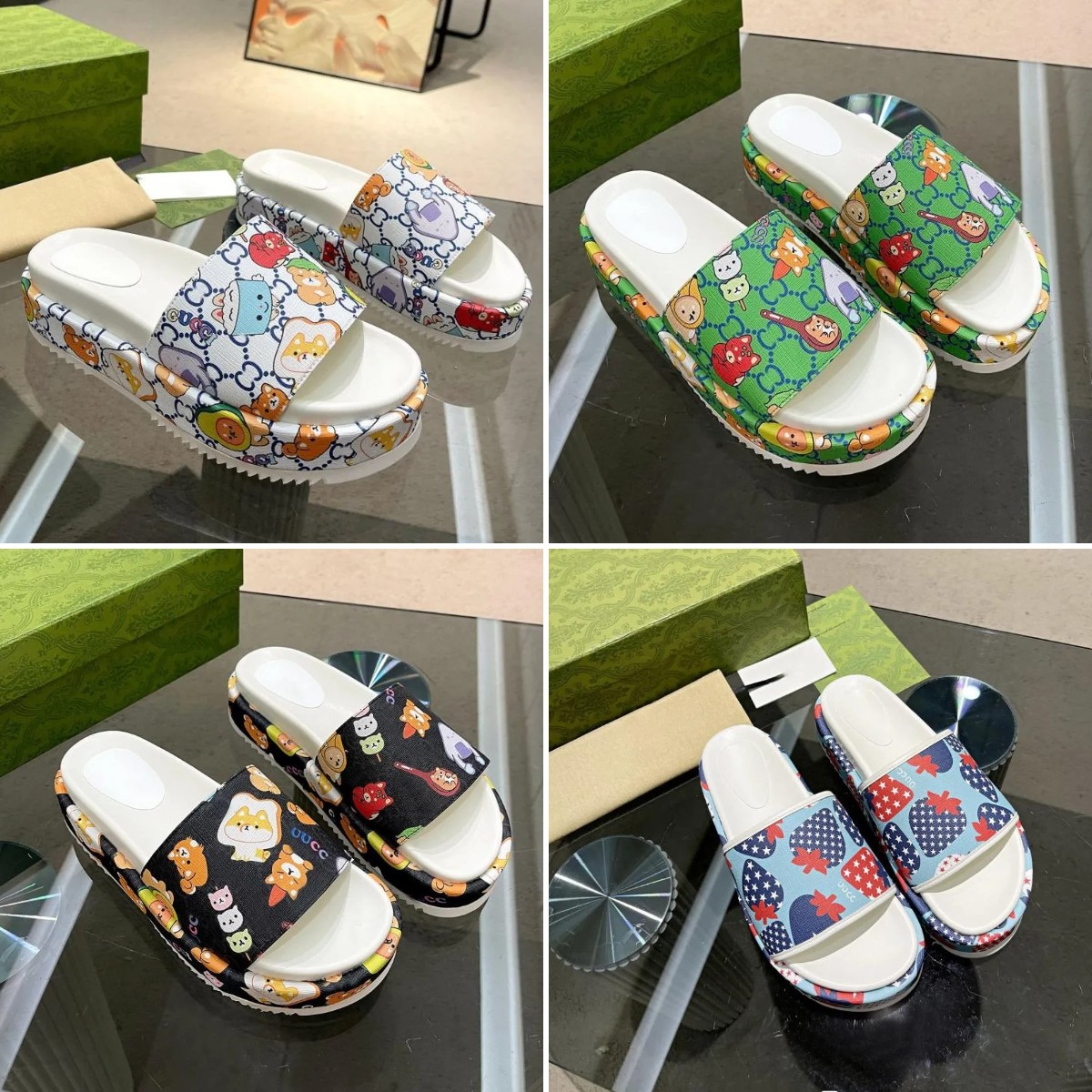 Designers Rubber Slides Men Women Slippers Luxurys Embroidery Canvas Slipper Thick Bottom Shoes Summer Platform Slides Size 35-45, Colour 23
Designers Rubber Slides Men Women Slippers Luxurys Embroidery Canvas Slipper Thick Bottom Shoes Summer Platform Slides Size 35-45, Colour 23