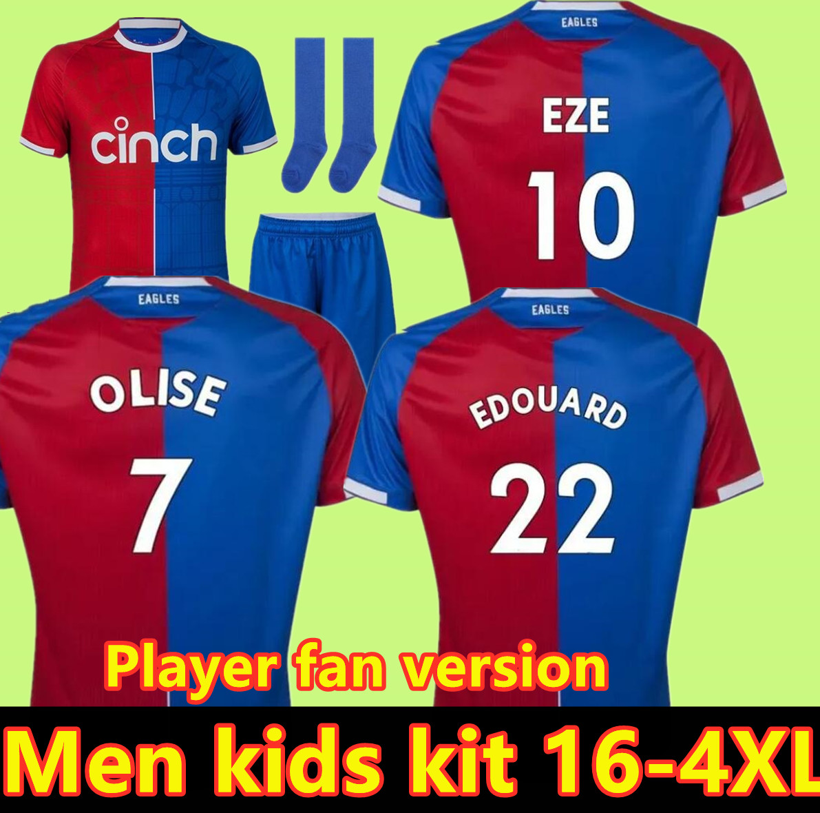 Sizes -4XL 23 24 CPFC Soccer Jerseys 2023 2024 MILIVOJEVIC OLISE KOUYATE EZE CrystalS J.AYEW ZAHA MATETA CHLUPP PALACE BENTEKE SCHLUPP Home Football shirt, White
Sizes -4XL 23 24 CPFC Soccer Jerseys 2023 2024 MILIVOJEVIC OLISE KOUYATE EZE CrystalS J.AYEW ZAHA MATETA CHLUPP PALACE BENTEKE SCHLUPP Home Football shirt, White