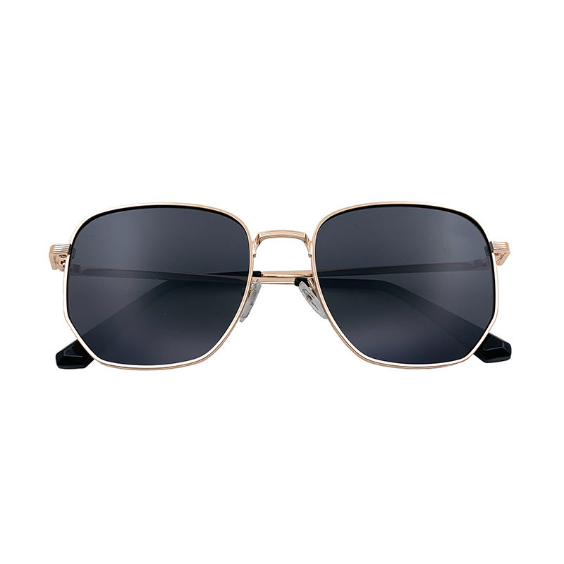 Men's Vintage Square Frame Polygonal Sunglasses Big Face Shows Thin Travel Driving Sunscreen Sunglasses Women's Glasses