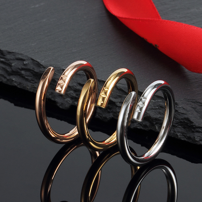 Luxury Original designer 3mm nail Juste Ring 18K Gold Silver Rose 316L Stainless Steel Rings Women men lovers wedding Jewelry Lady Party Gifts 5 6 7 8 9 10
Luxury Original designer 3mm nail Juste Ring 18K Gold Silver Rose 316L Stainless Steel Rings Women men lovers wedding Jewelry Lady Party Gifts 5 6 7 8 9 10
