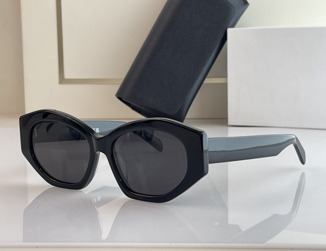Image of Fashion luxury designer 40238 sunglasses for women unique geometric shape acetate glasses outdoor avant-garde style Anti-Ultraviolet protect