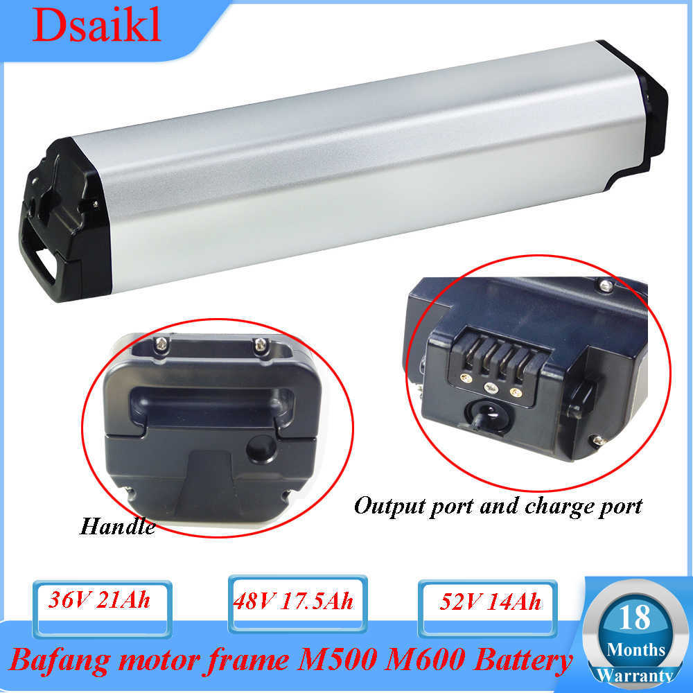 Dengfu E10 Frame M500 M600 Battery Pack 48V 52V 15Ah 17.5Ah 500W 750W 1000W Bafang G521 MotorEbike Intube Batteries
