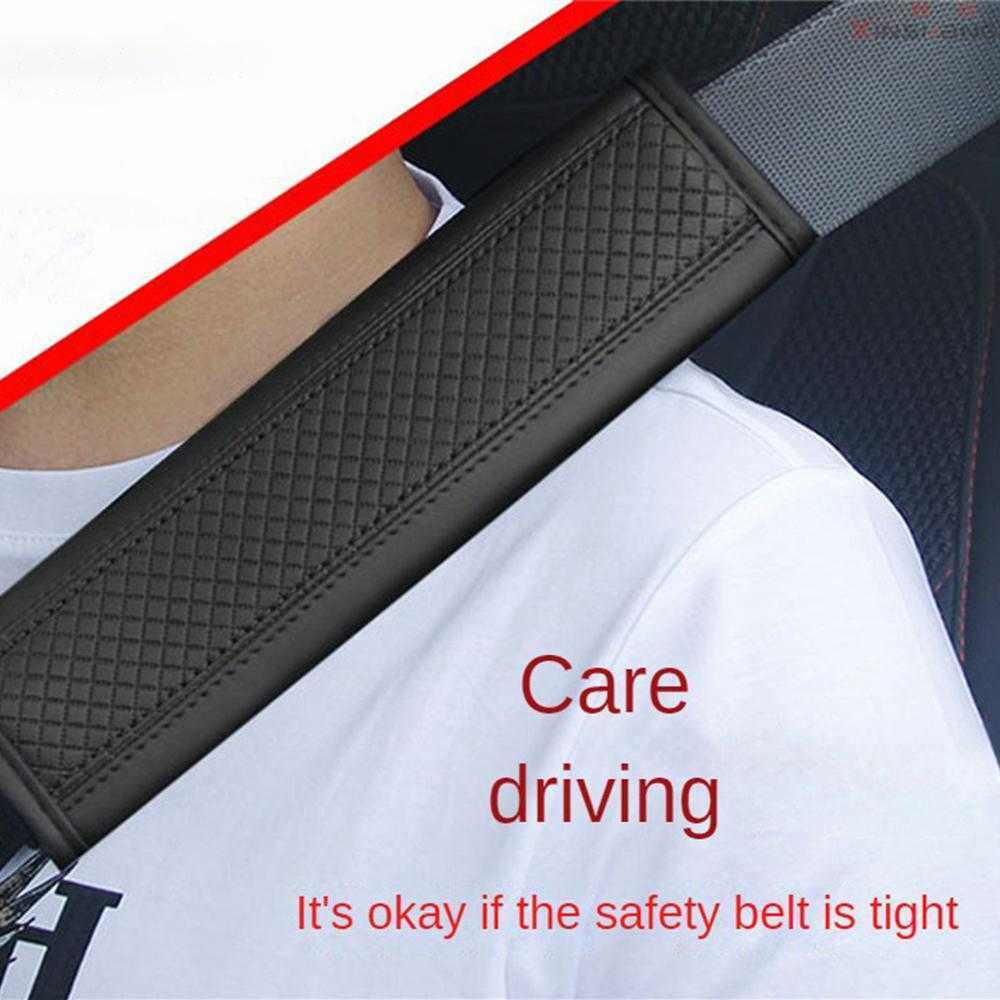 New Car accessories seat belt PU Leather Safety Belt Shoulder Cover Breathable Protection Seat Belt Padding Pad Auto Interior Access