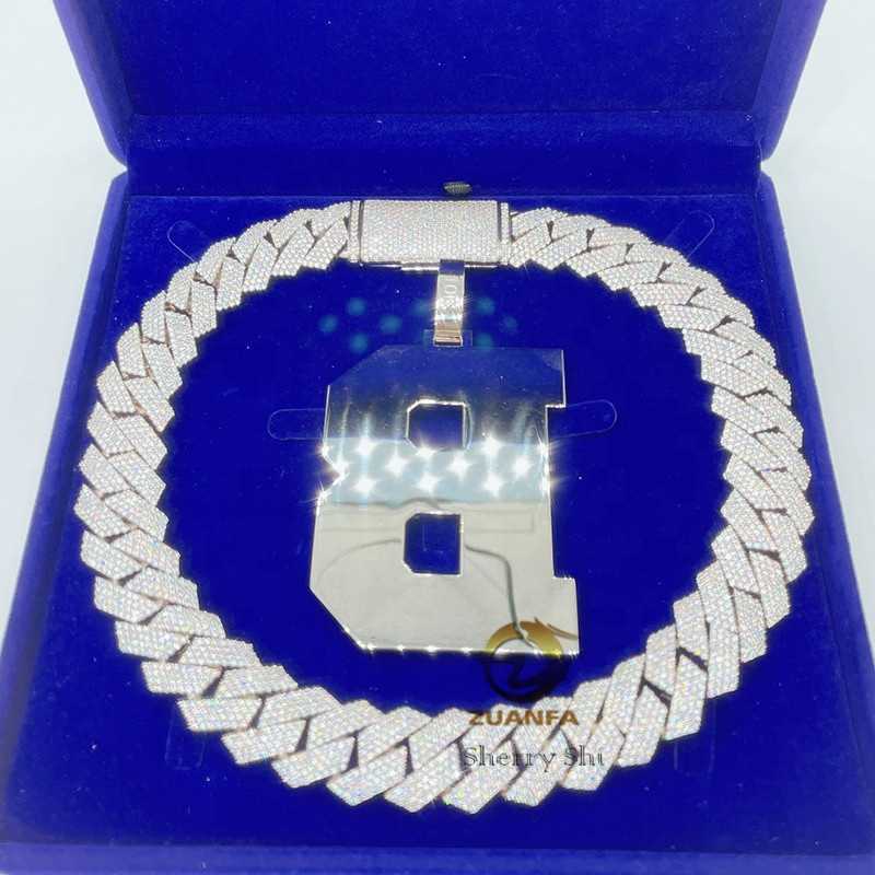 Hip Hop Gold Iced Out Vvs Moissanite Diamond Custom Letter Name Necklace